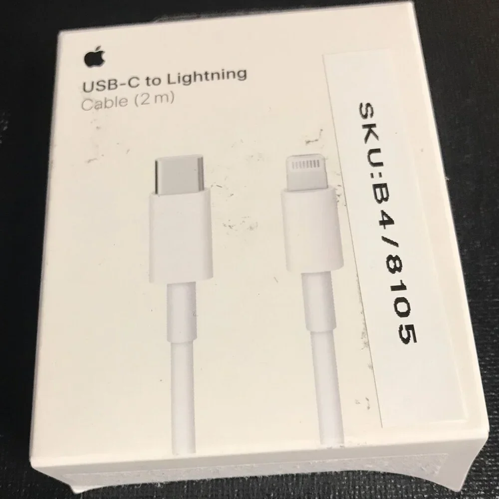 Apple - 2 m USB Type C-to-Lightning Charging Cable - White